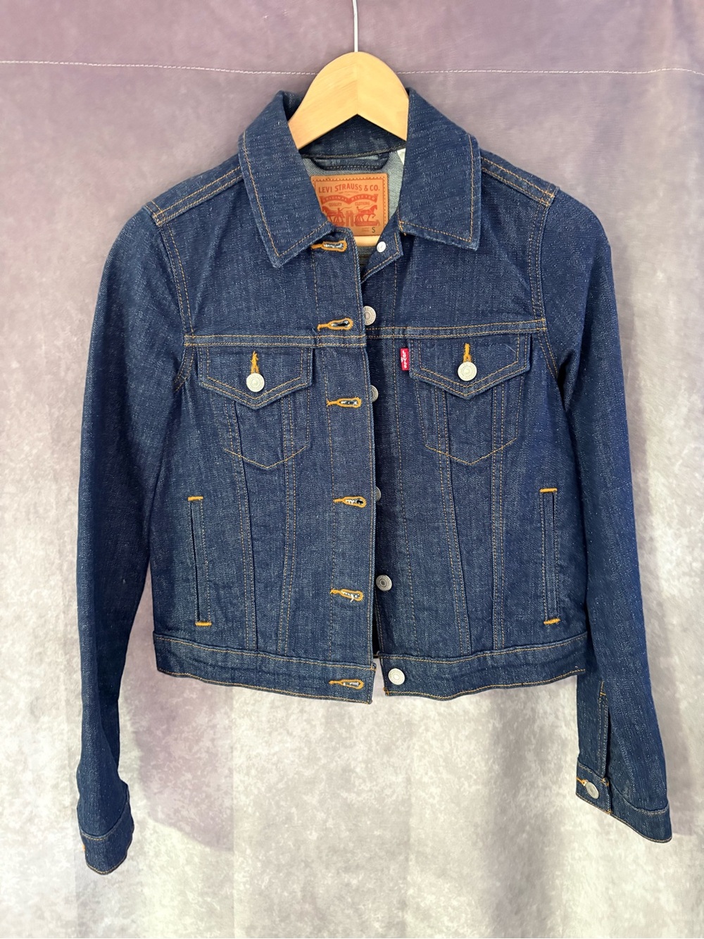 Levi's Indigo Blue Women's Denim Trucker Jacket Size Small